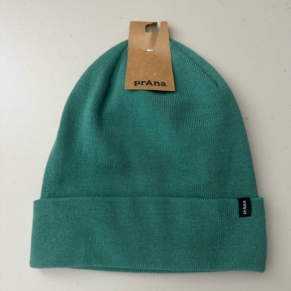 Prana Flip It Beanie in Cove Blue Green Unisex One Size - Picture 2 of 4